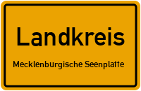 Ortsschild Landkreis.Mecklenburgische Seenplatte